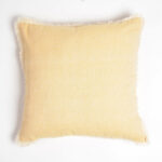 Solid Fringed Chambray Weave Cushion Cover