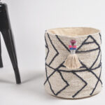 Abstract Monotone Storage Basket with Tassel