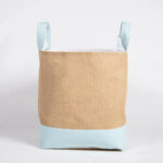 Sky Bordered Jute Storage bag