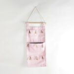 Tasseled Pink Hanging Storage