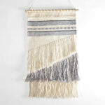 Greyscale Handwoven Cotton & Wool Wall Hanging
