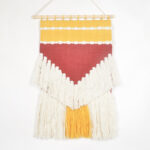 Tasseled Fiery Boho Wall Hanging