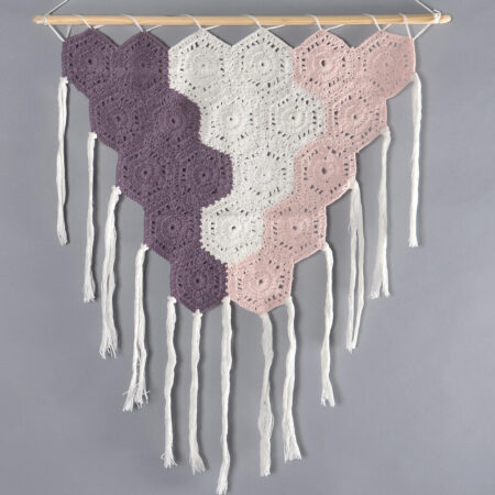 Blush & Plum Crochet Wall Hanging