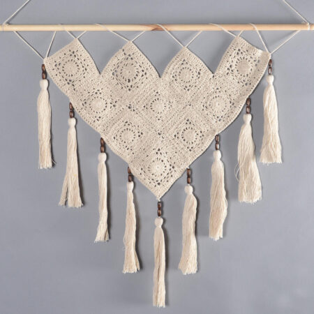 Crochet Wall Hanging with Tassels