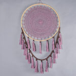 Mauve Mandala Tasseled Dreamcatcher