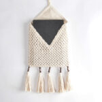 Crochet Neutral Wall Pocket with Tassels