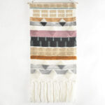 Handwoven Geometric Fringed Wall Hanging
