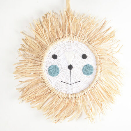 Crochet Cotton Polar Bear-Head Wall Decor
