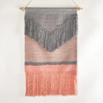 Handwoven Cotton Grey & Pink Wall Hanging