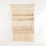 Handwoven Cotton & Wool Neutral Fringed Wall Hanging