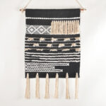 Monotone Multi-Textured Cotton Tasseled Wall Hanging