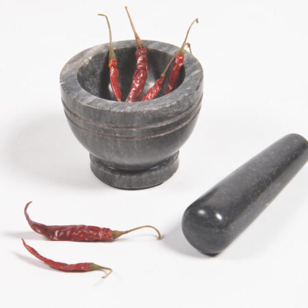 Turned Marble Mortar & Pestle Set