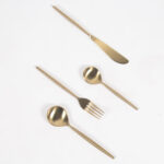 Gold-Finish Stainless Steel Cutlery (set of 4)