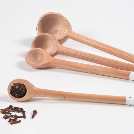 Hand Carved Neem Wood White Measuring Spoons (set of 4)